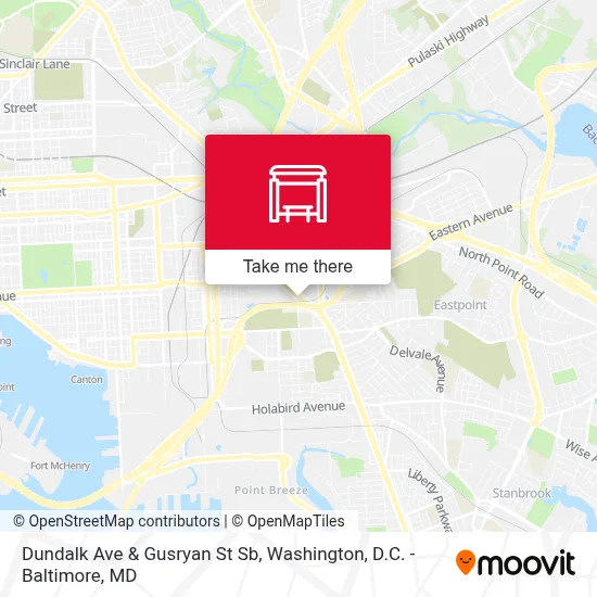 Dundalk Ave & Gusryan St Sb map