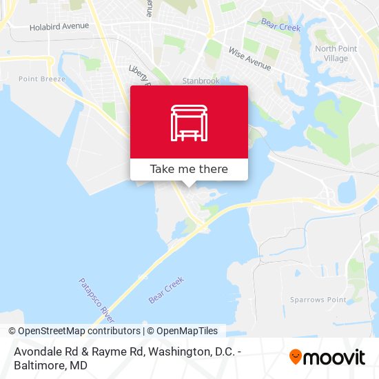 Avondale Rd & Rayme Rd map