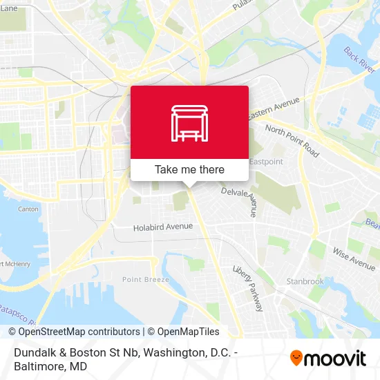 Dundalk & Boston St Nb map