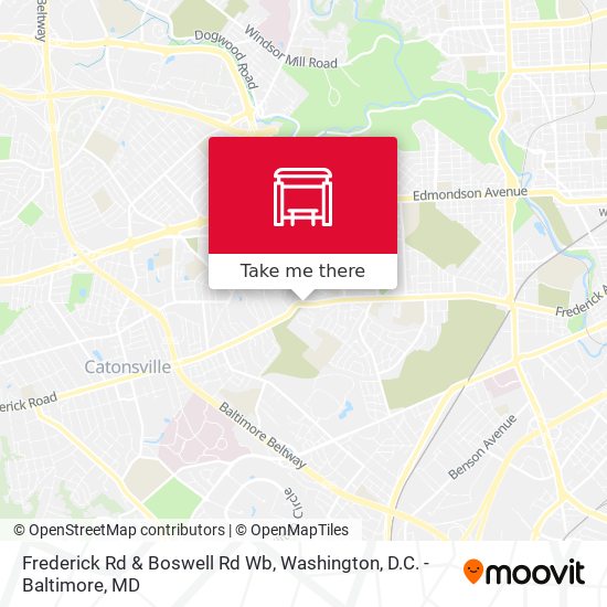 Frederick Rd & Boswell Rd Wb map