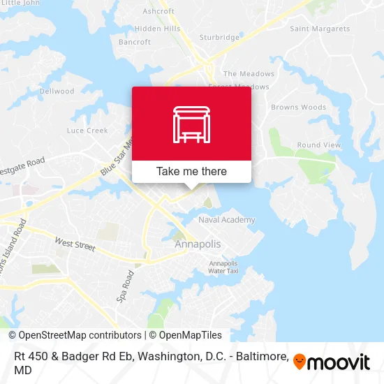 Rt 450 & Badger Rd Eb map