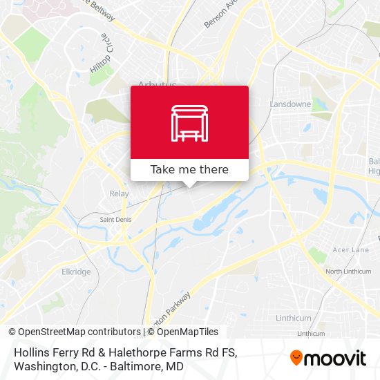 Hollins Ferry Rd & Halethorpe Farms Rd FS map