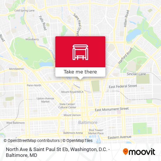 North Ave & Saint Paul St Eb map