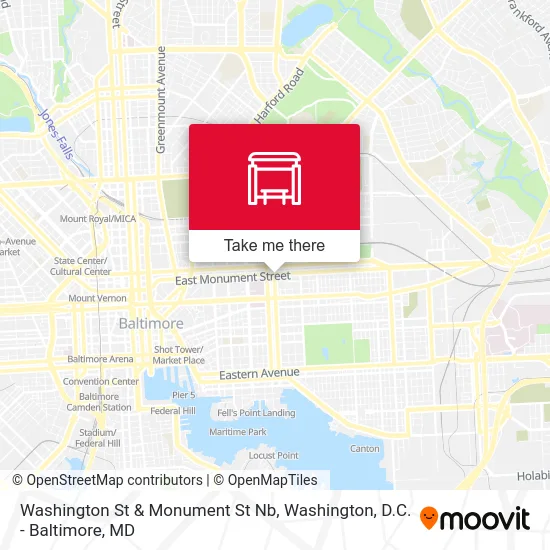 Washington St & Monument St Nb map