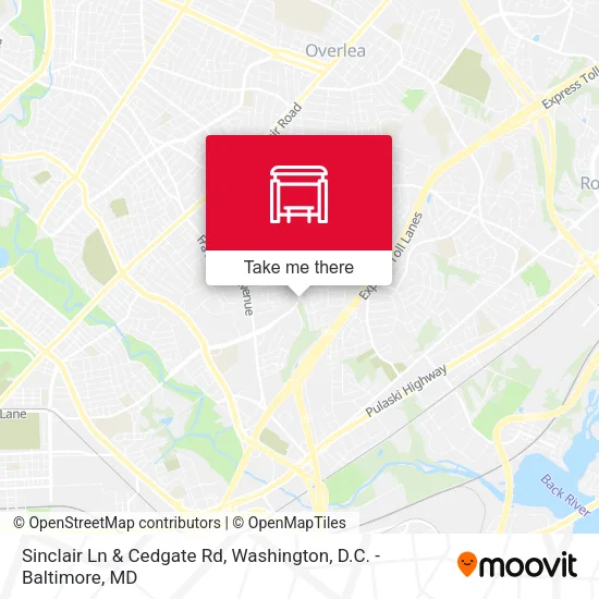 Sinclair Ln & Cedgate Rd map