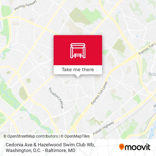 Cedonia Ave & Hazelwood Swim Club Wb map