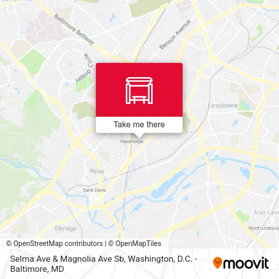 Selma Ave & Magnolia Ave Sb map