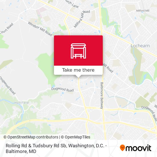 Rolling Rd & Tudsbury Rd Sb map