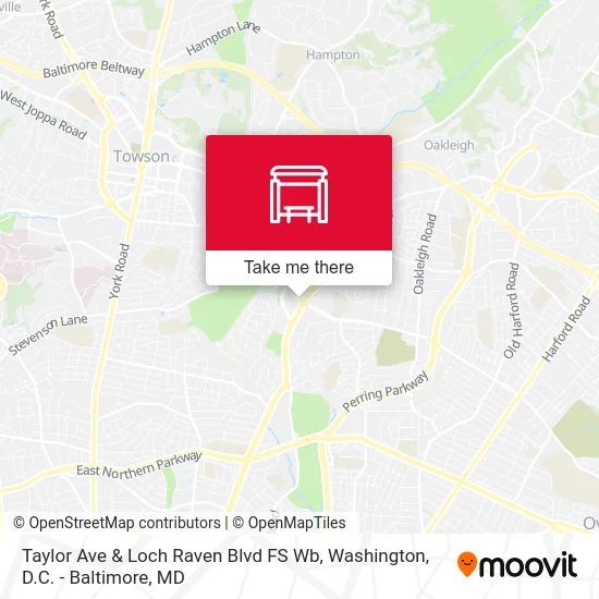 Taylor Ave & Loch Raven Blvd FS Wb map