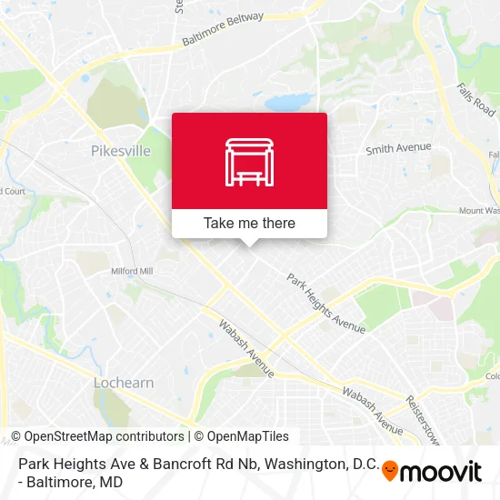Mapa de Park Heights Ave & Bancroft Rd Nb