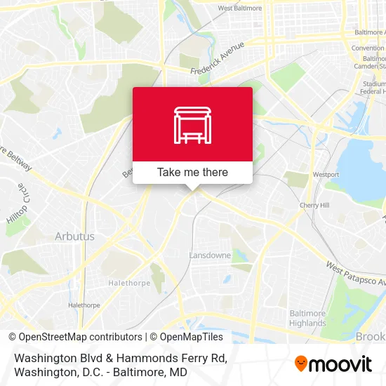 Washington Blvd & Hammonds Ferry Rd map