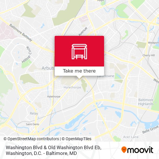 Mapa de Washington Blvd & Old Washington Blvd Eb