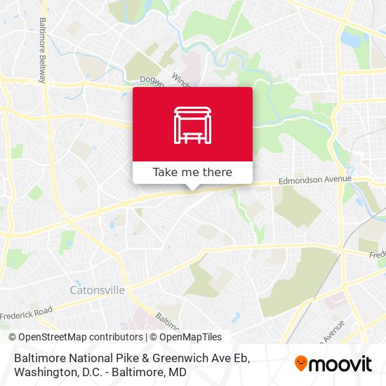 Baltimore National Pike & Greenwich Ave Eb map