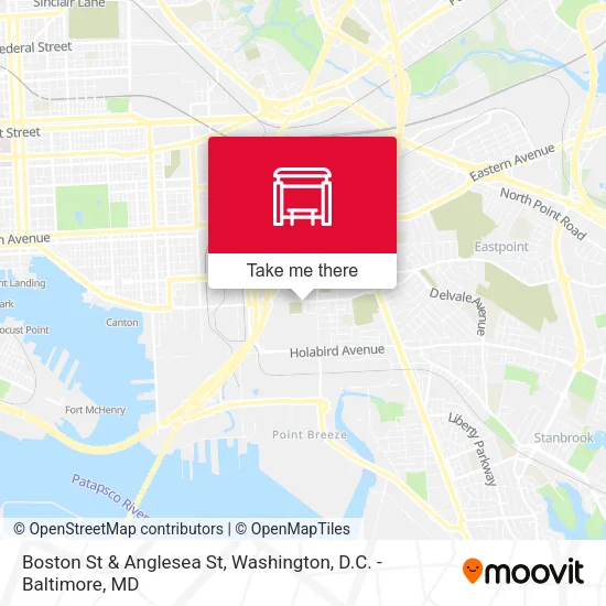 Boston St & Anglesea St map