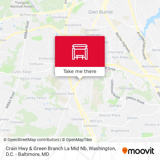 Crain Hwy & Green Branch La Mid Nb map