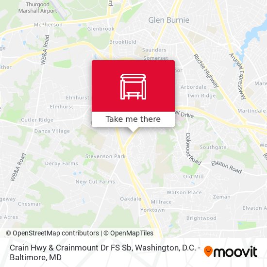 Mapa de Crain Hwy & Crainmount Dr FS Sb