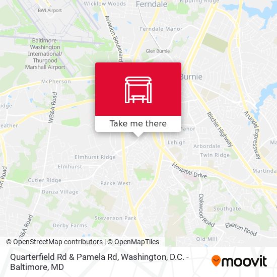 Quarterfield Rd & Pamela Rd map