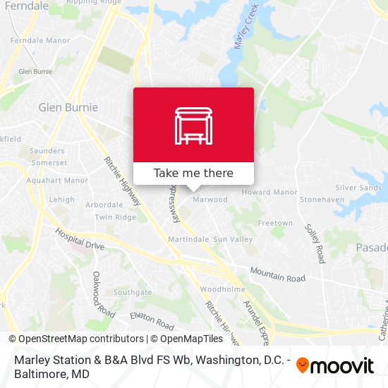 Marley Station & B&A Blvd FS Wb map