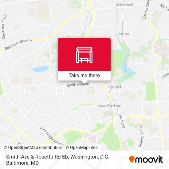 Smith Ave & Rosetta Rd Eb map