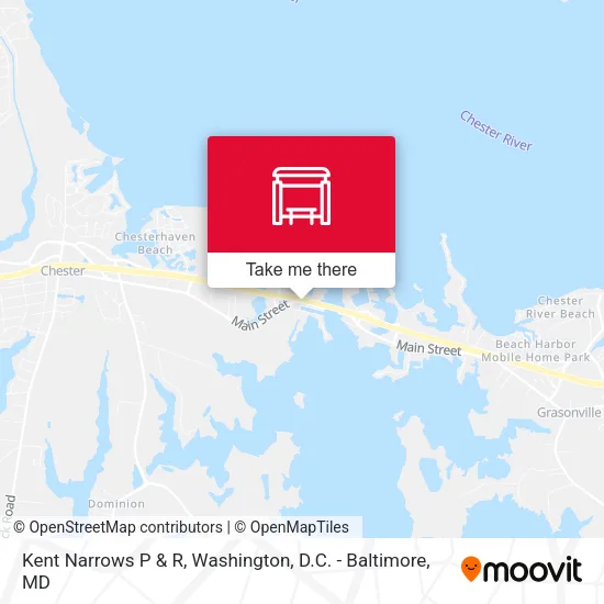 Kent Narrows P & R map