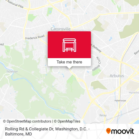 Rolling Rd & Collegiate Dr map