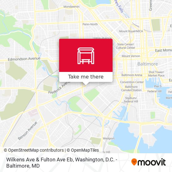 Wilkens Ave & Fulton Ave Eb map