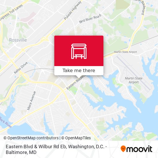 Mapa de Eastern Blvd & Wilbur Rd Eb