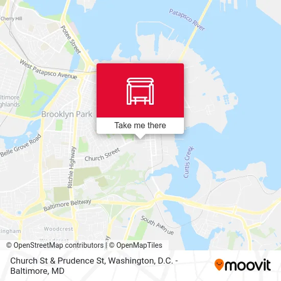 Church St & Prudence St map