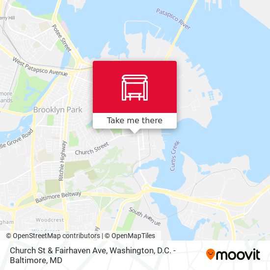 Church St & Fairhaven Ave map