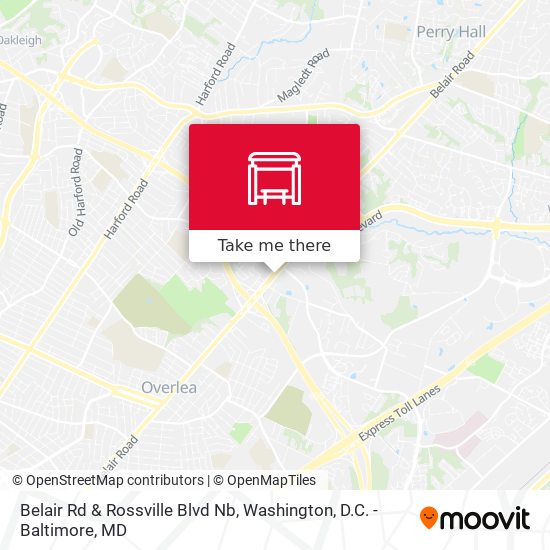 Belair Rd & Rossville Blvd Nb map