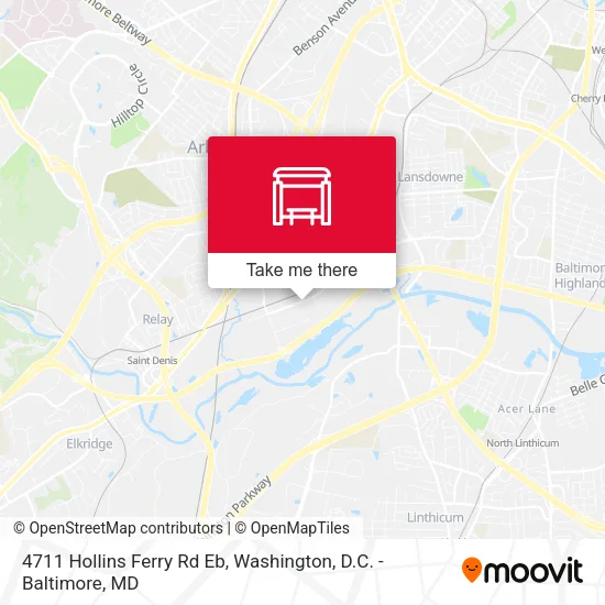 4711 Hollins Ferry Rd Eb map