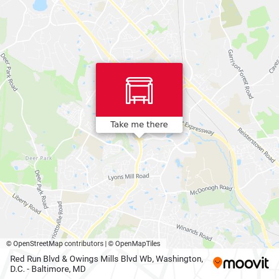 Mapa de Red Run Blvd & Owings Mills Blvd Wb