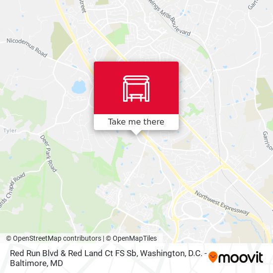 Red Run Blvd & Red Land Ct FS Sb map