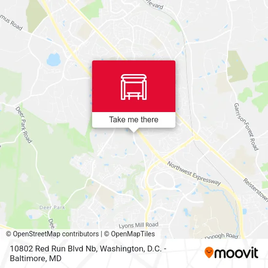 10802 Red Run Blvd Nb map