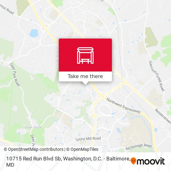 10715 Red Run Blvd Sb map