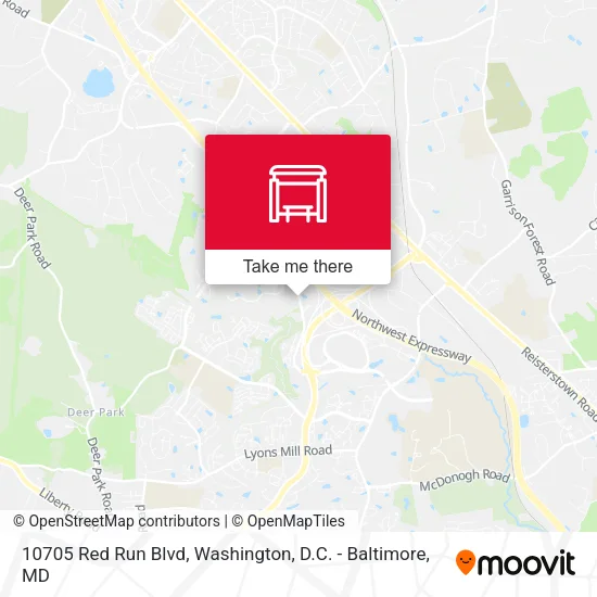 10705 Red Run Blvd map