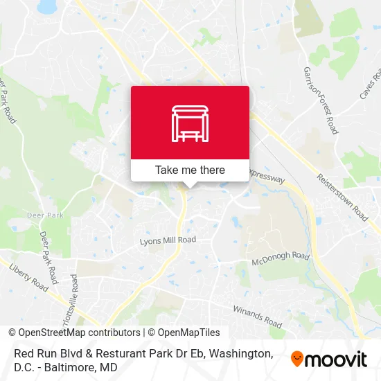 Red Run Blvd & Resturant Park Dr Eb map
