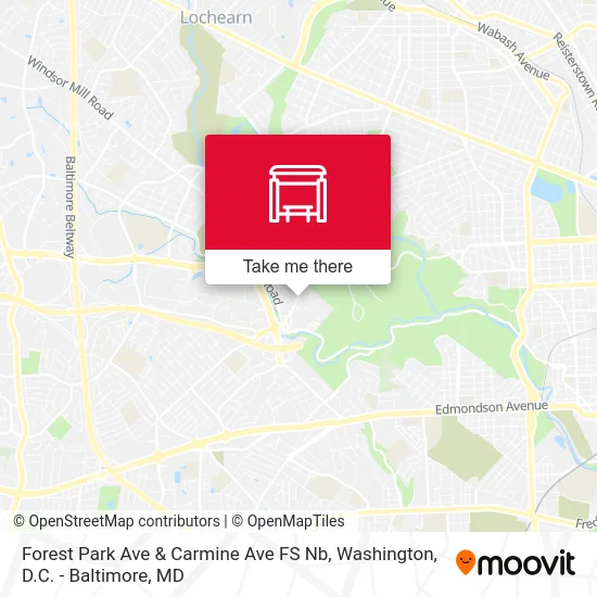 Forest Park Ave & Carmine Ave FS Nb map