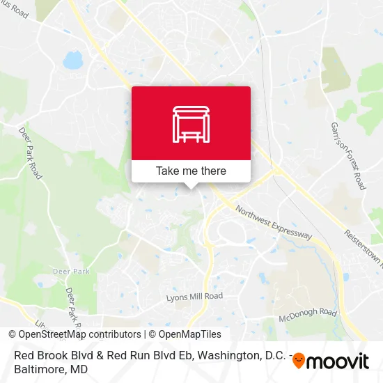 Red Brook Blvd & Red Run Blvd Eb map