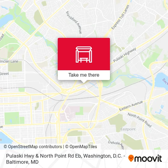 Pulaski Hwy & North Point Rd Eb map