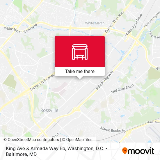 King Ave & Armada Way Eb map