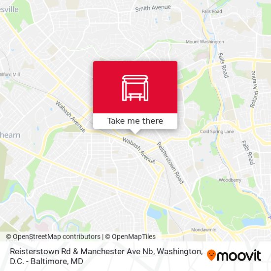 Mapa de Reisterstown Rd & Manchester Ave Nb