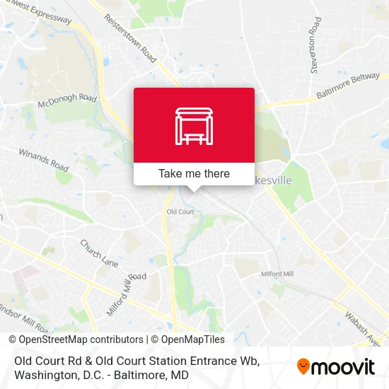 Old Court Rd & Old Court Station Entrance Wb map