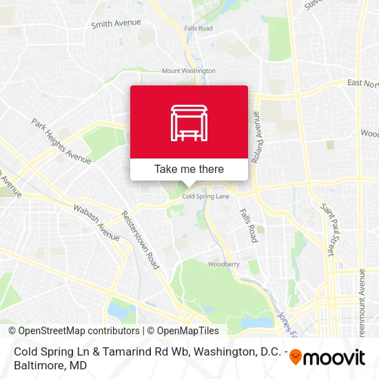 Mapa de Cold Spring Ln & Tamarind Rd Wb