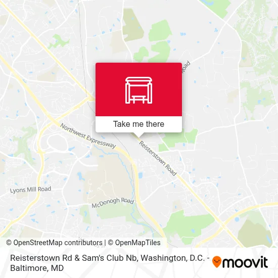 Reisterstown Rd & Sam's Club Nb map