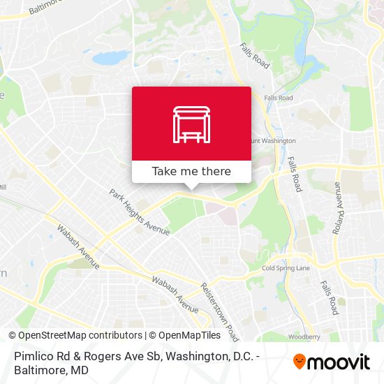 Mapa de Pimlico Rd & Rogers Ave Sb