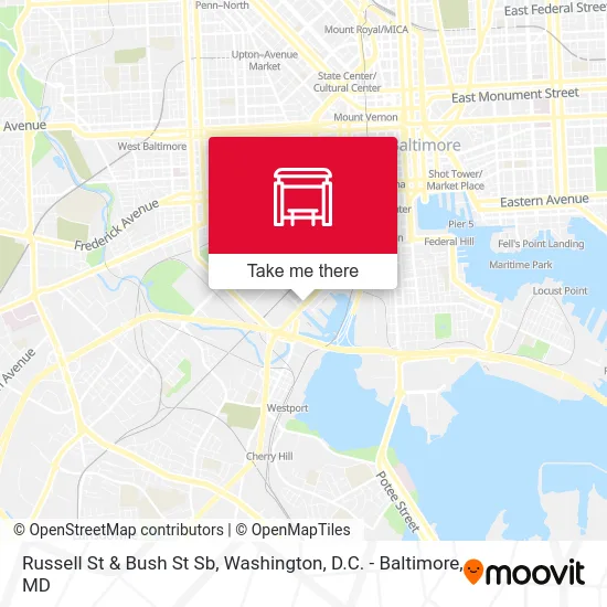 Russell St & Bush St Sb map