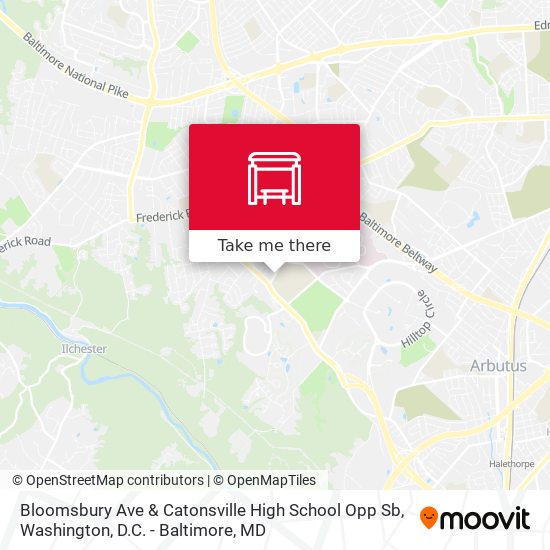 Mapa de Bloomsbury Ave & Catonsville High School Opp Sb
