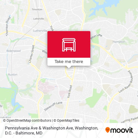 Mapa de Pennsylvania Ave & Washington Ave
