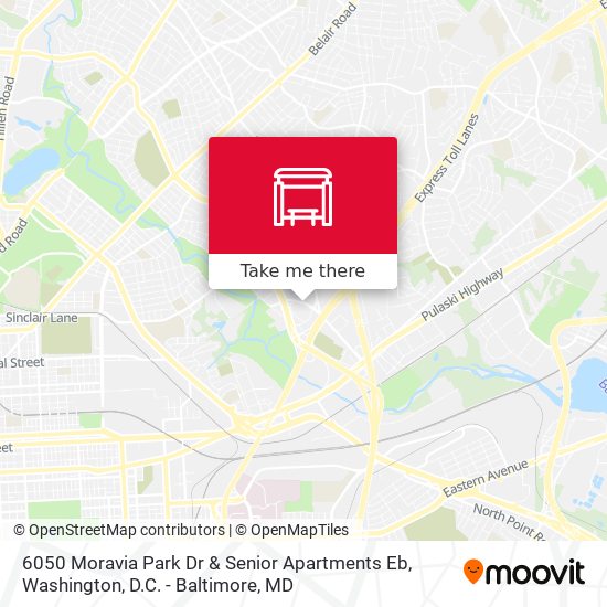 Mapa de 6050 Moravia Park Dr & Senior Apartments Eb